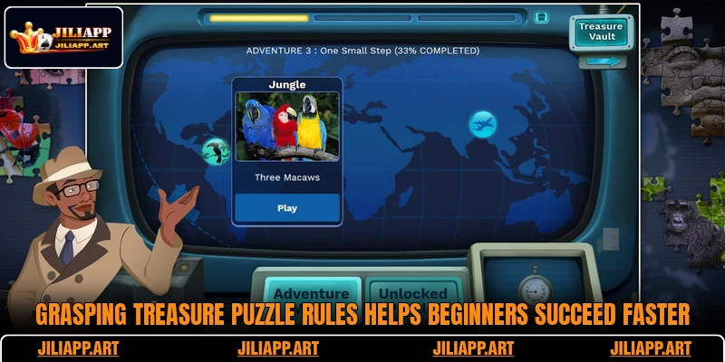 Grasping Treasure Puzzle rules helps beginners succeed faster